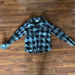 Grey Checkered Flannel